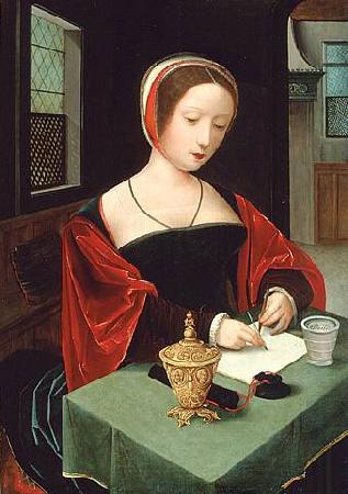 unknow artist Saint Mary Magdalene at her writing desk oil painting image